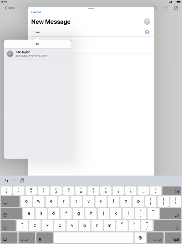 Press the required contact.