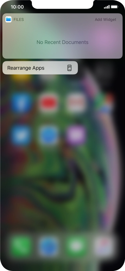 Press Rearrange Apps.