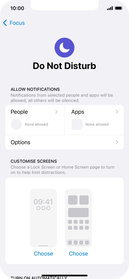 Press People and follow the instructions on the screen to select which contacts you would like to receive calls and notifications from when Do Not Disturb is turned on.