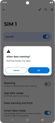 If you turn on the function, press OK.