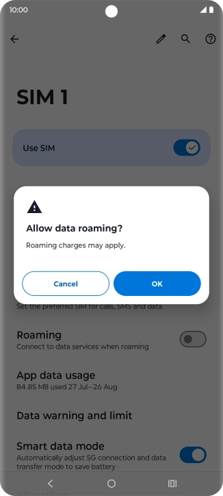 If you turn on the function, press OK.