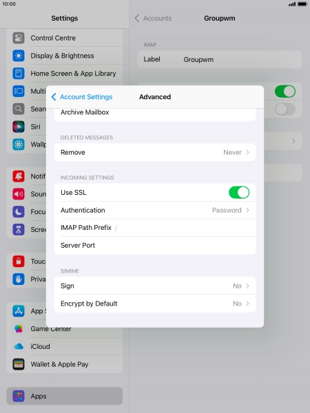 Press Authentication.