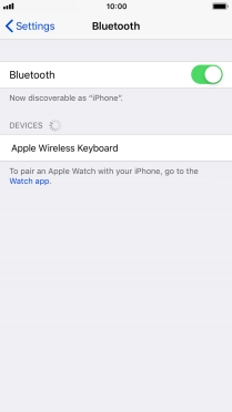 Press the required Bluetooth device and follow the instructions on the screen to pair the device with your phone.