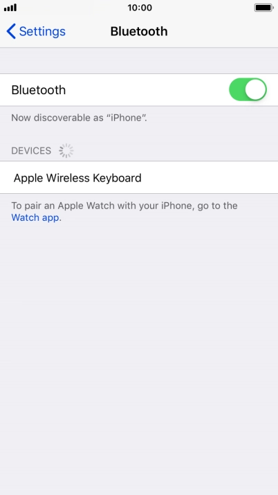 Press the required Bluetooth device and follow the instructions on the screen to pair the device with your phone.