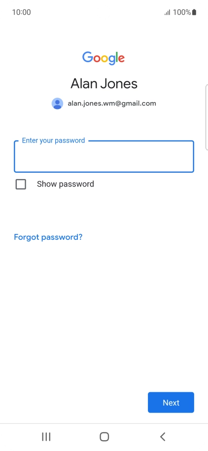 Press the field below 