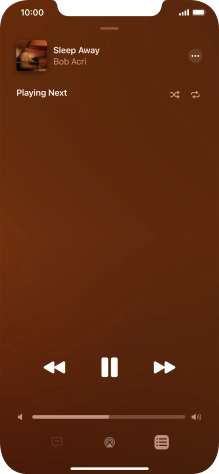 Press the shuffle icon to turn the function on or off.