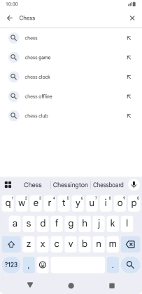 Key in the name or subject of the required app and press the search icon.