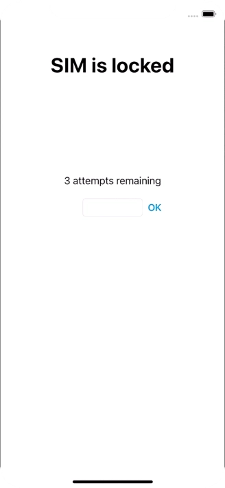 If your SIM is locked, key in your PIN and press OK.