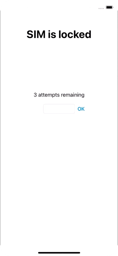 If your SIM is locked, key in your PIN and press OK.