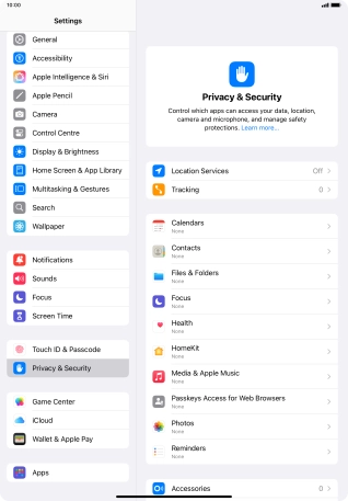 Press Location Services. Press Location Services.
