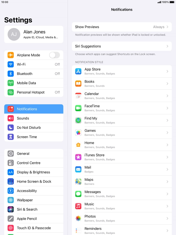 Press Show Previews.