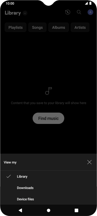 Press the required category and go to the required audio file.
