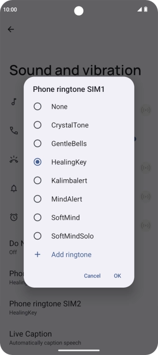 Press the required ring tones to hear them.