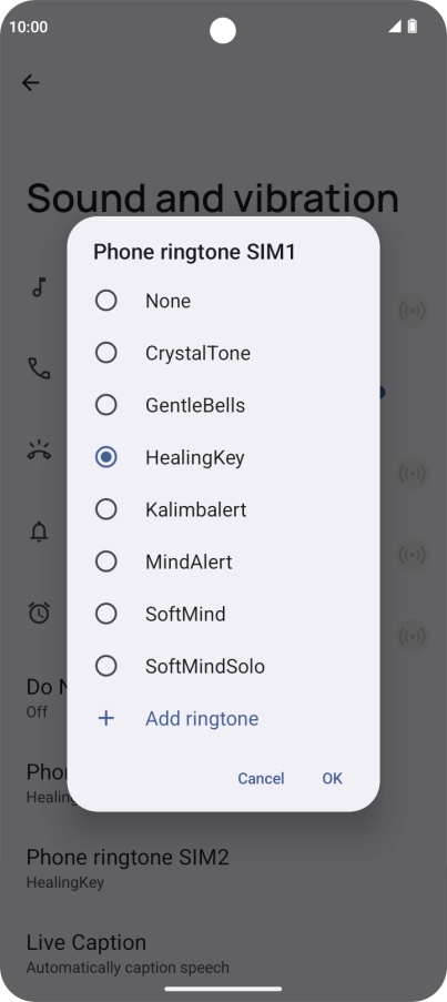 Press the required ring tones to hear them.