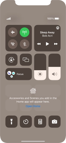 Press the flight mode icon to turn the function on or off.