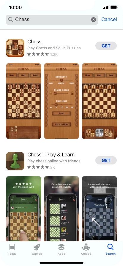 Press the required app.