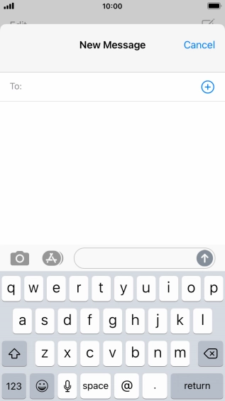 Press To: and key in the first letters of the recipient's name.