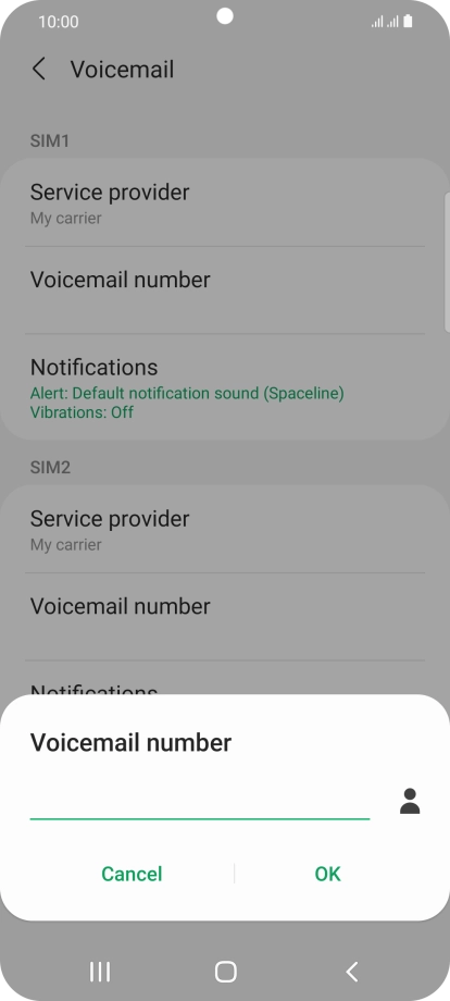Key in +61414121121 and press OK.