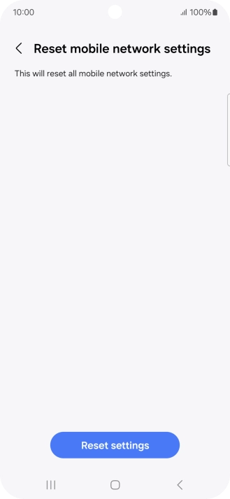 Press Reset settings.