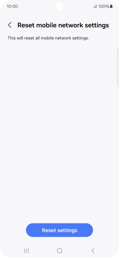Press Reset settings.
