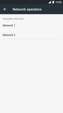 Press the required network.