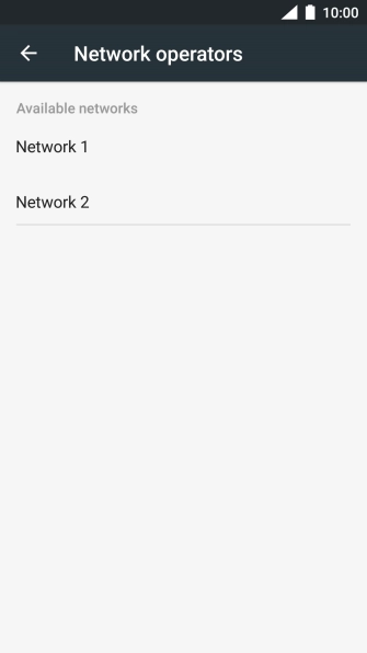 Press the required network.