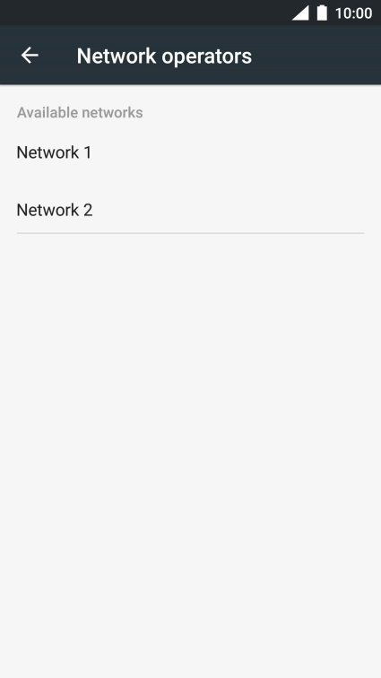 Press the required network.