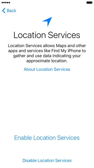 Press Enable Location Services to turn on the function.