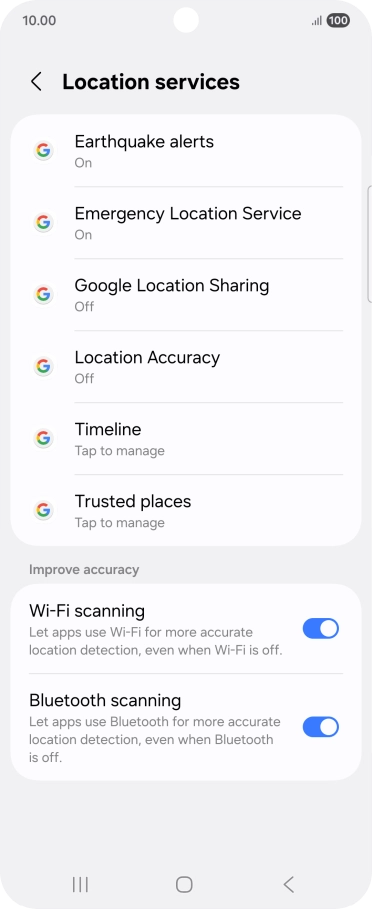 Press Location Accuracy. Press Location Accuracy.