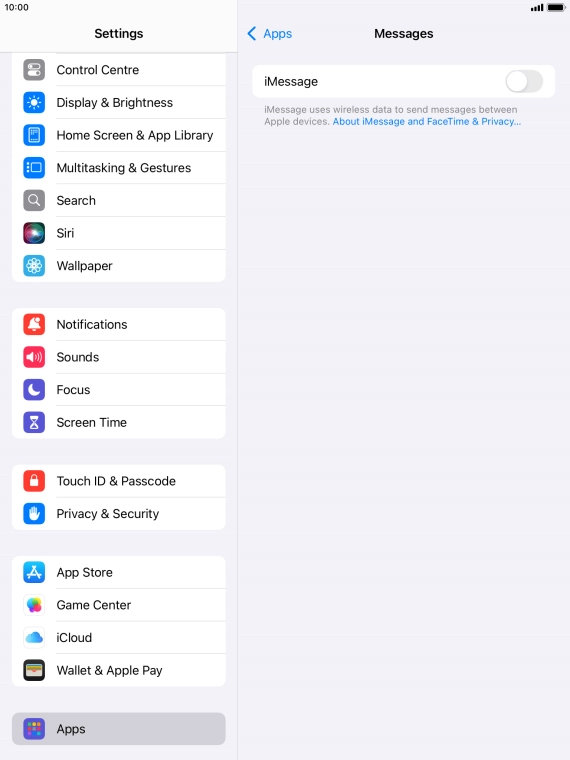 Press the indicator next to 