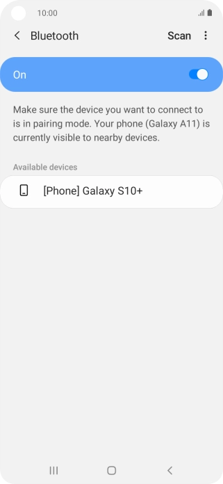 Press the required Bluetooth device and follow the instructions on the screen to pair the device with your phone. Press the required Bluetooth device and follow the instructions on the screen to pair the device with your phone.