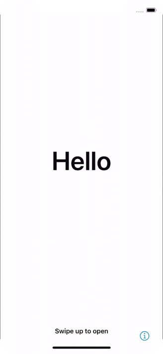 Slide your finger upwards starting from the bottom of the screen.