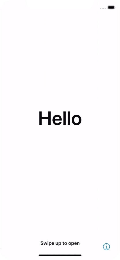 Slide your finger upwards starting from the bottom of the screen.