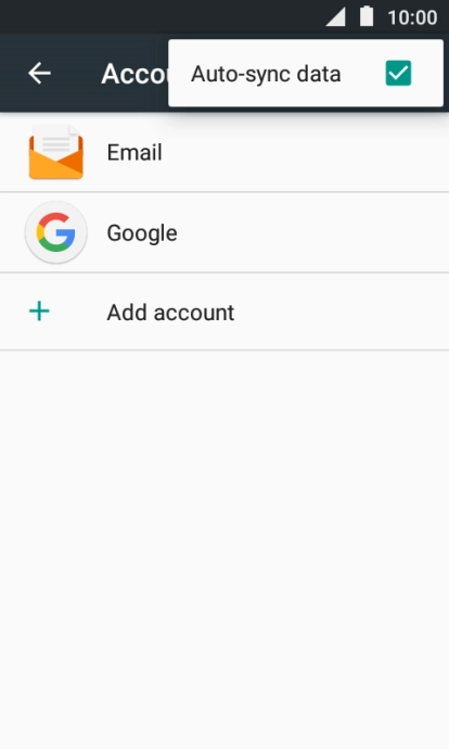 Press Auto-sync data to turn the function on or off.