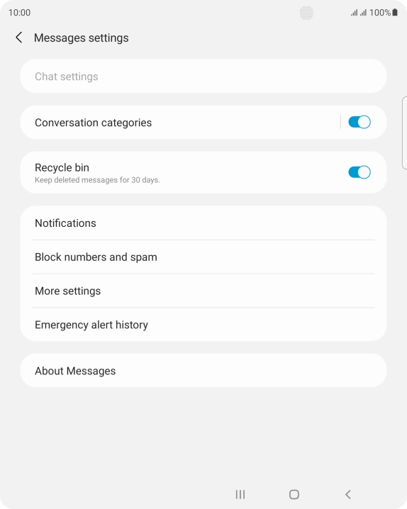 Press More settings.