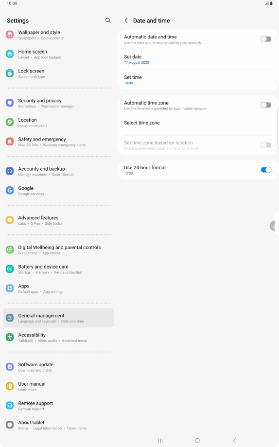 Press the indicator next to 
