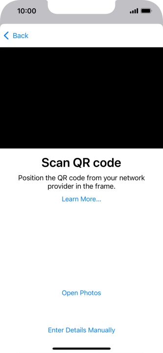 Place the QR code you've received inside the phone camera frame to scan the code.