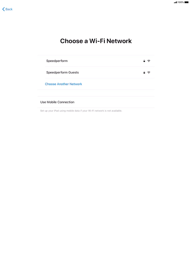 Press the required Wi-Fi network.