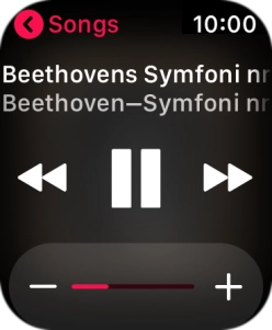Press the volume icons to select the required volume.