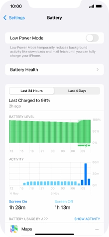 Press Battery Health.