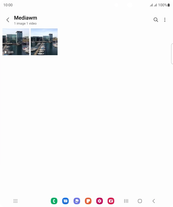 Press and hold any picture or video clip.