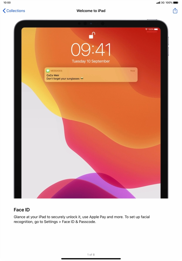 Slide your finger upwards starting from the bottom of the screen to return to the home screen.