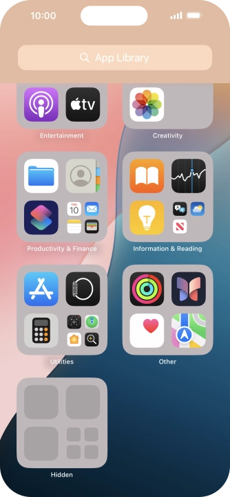 The app is now placed in the Hidden folder in the App Library.