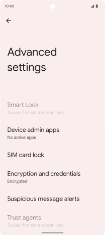 Press SIM card lock. Press SIM card lock.
