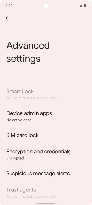 Press SIM card lock. Press SIM card lock.