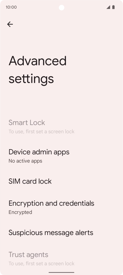 Press SIM card lock. Press SIM card lock.