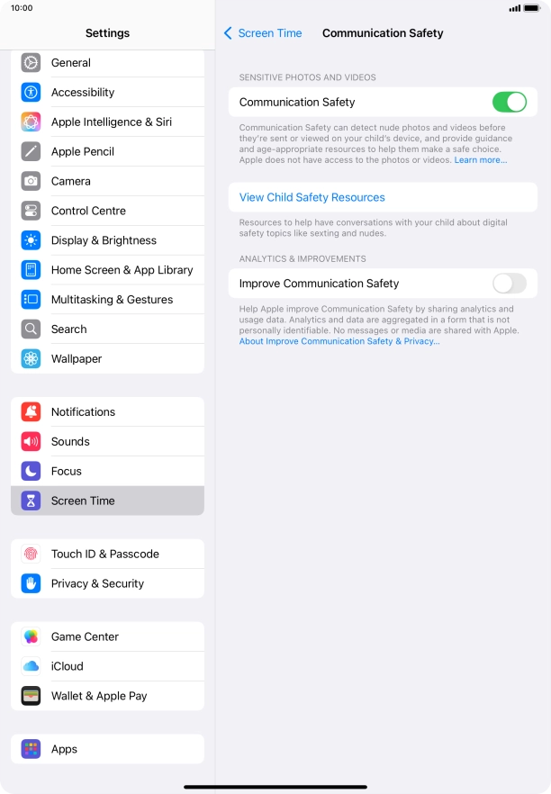 Press the indicator next to 