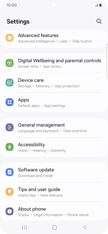 Press Software update.