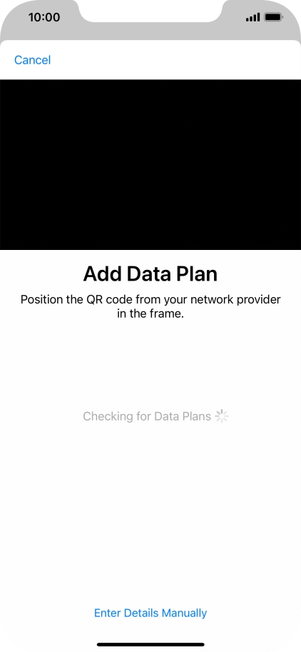 Place the QR code you've received inside the phone camera frame to scan the code.