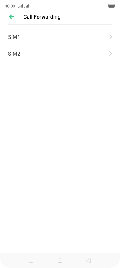 Press the name of the SIM.